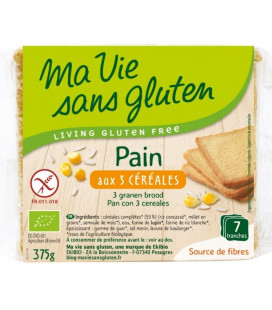 DATE DÉPASSÉE - Pain bio aux 3 céréales bio & sans gluten