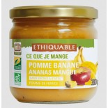 Purée pomme, banane, ananas & mangue bio et éthiquable