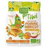Biscuits P'tiwi carrés fourrés pomme abricot bio & équitable
