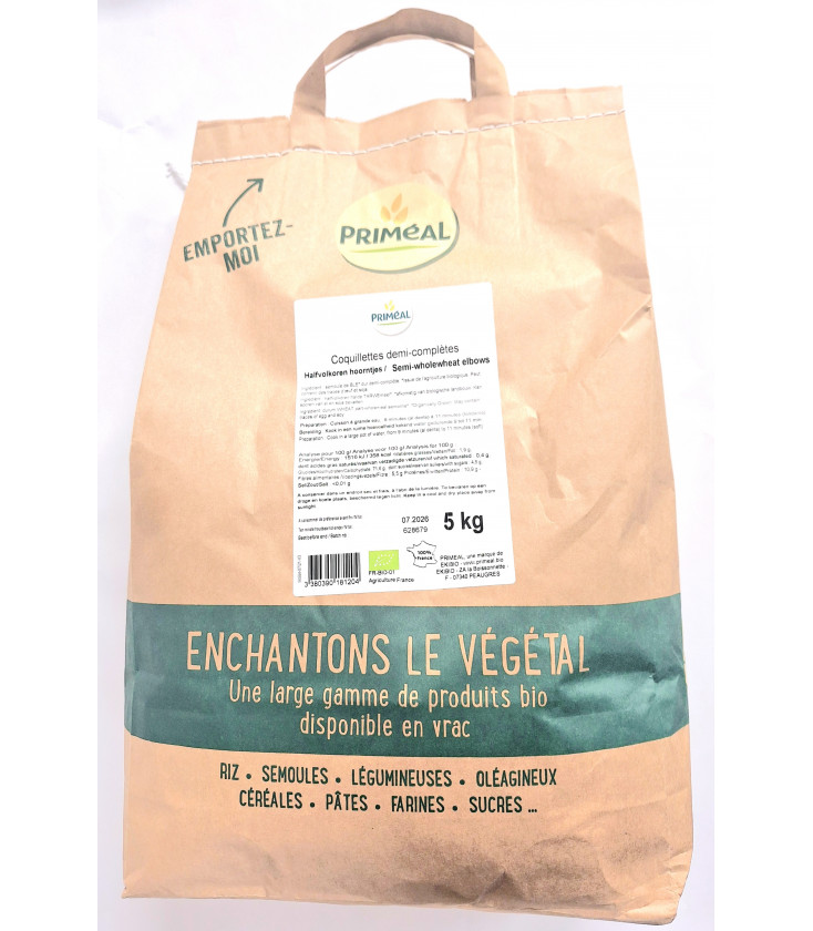 Pâtes coquillettes en sac de 5kg