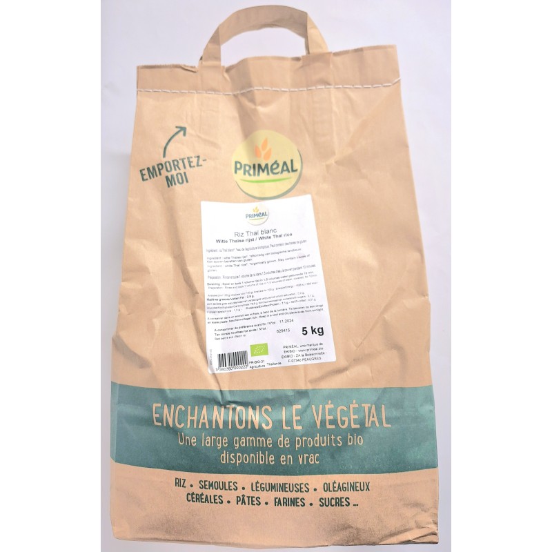 Riz thaï brun complet bio VRAC RHD 5 kg