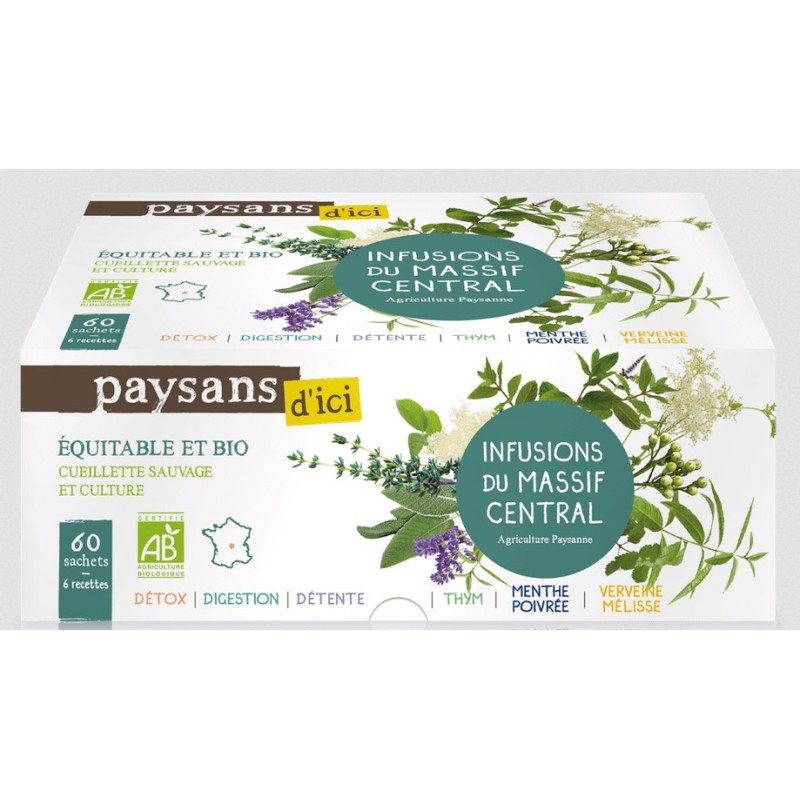 Infusions du Massif Central bio x 60 sachets