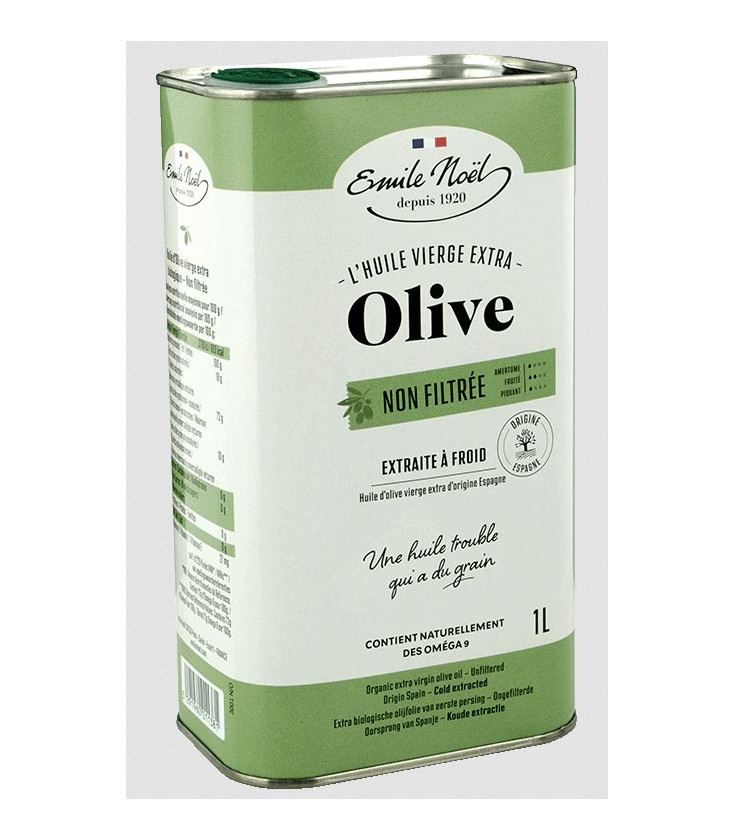 Huile d'olive vierge extra bio non filtrée bidon 1 L