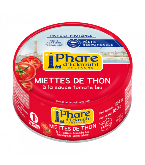 Miettes de thon à la tomate bio