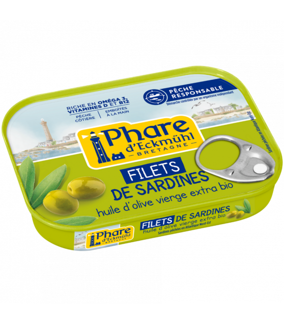 Filets de sardines à l’huile d’olive bio