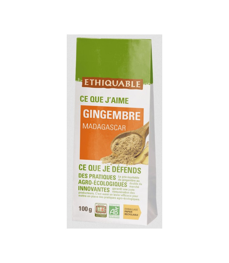 Gingembre de Madagascar bio & équitable en sachet