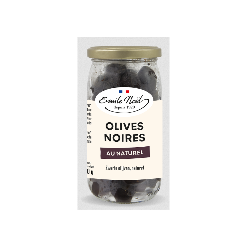 Olives Noires au Naturel Dénoyautées Bio & Equitable