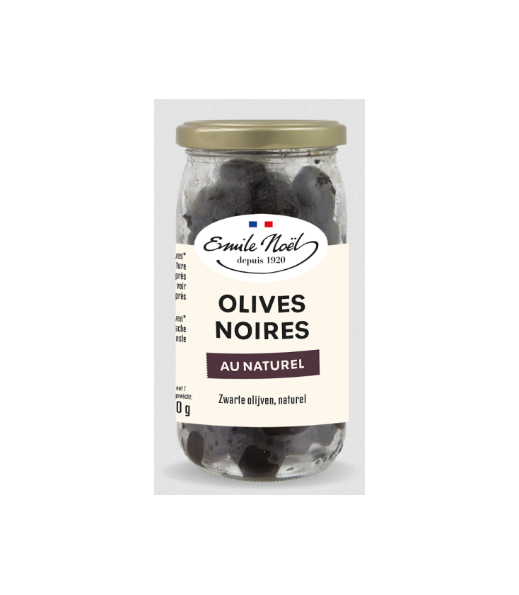 Olives Noires au Naturel Dénoyautées Bio & Equitable