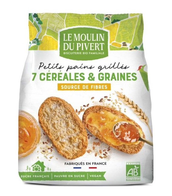 Petits Pains Grillés Céréales & Graines bio & vegan