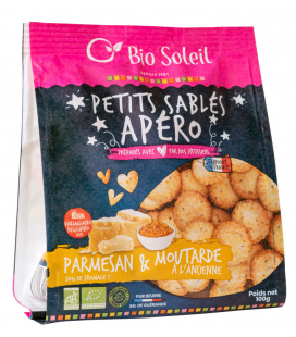 Petits sablés apéro Parmesan & Moutarde Bio