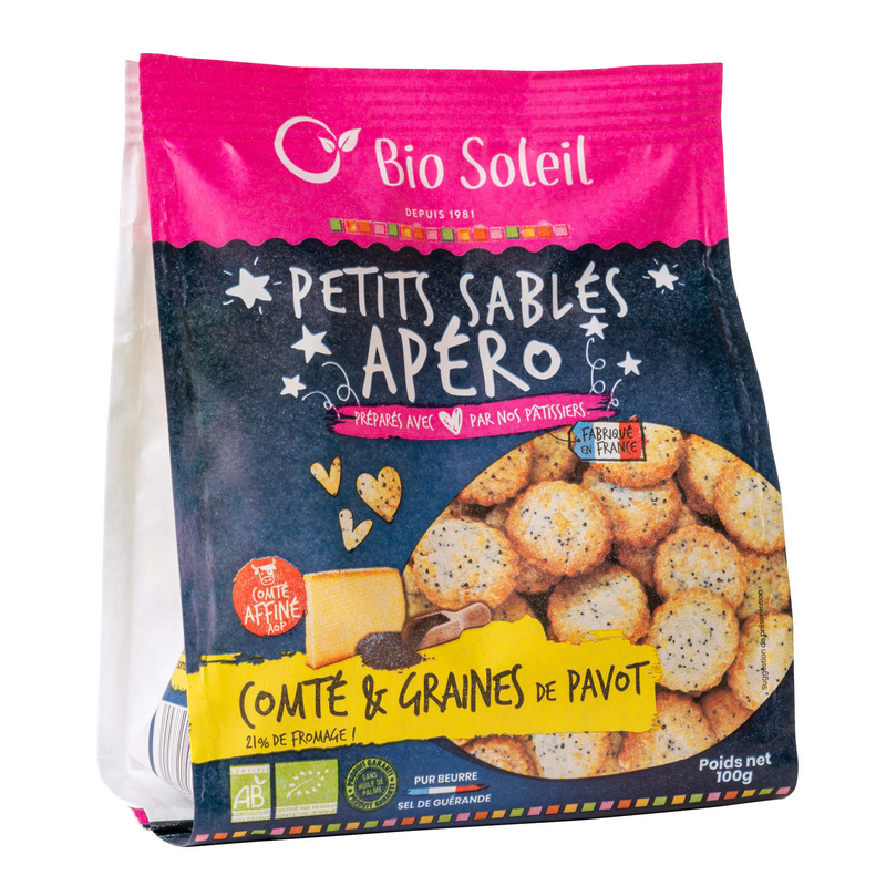 Petits sablés apéro Comté et Graines de Pavot Bio