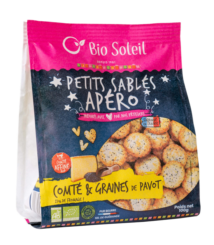 Petits sablés apéro Comté et Graines de Pavot Bio