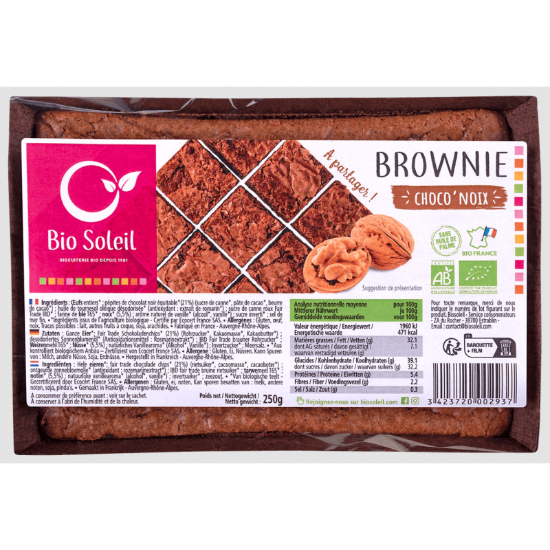 Brownie Choco' Noix Bio
