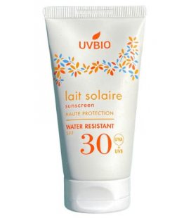 Lait solaire indice 30 bio et vegan