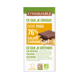 Chocolat noir 76% Togo bio & équitable