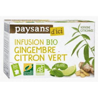Infusion Gingembre et Citron Vert bio & équitable