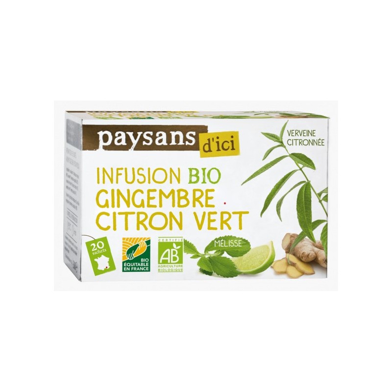 Infusion Gingembre et Citron Vert bio & équitable