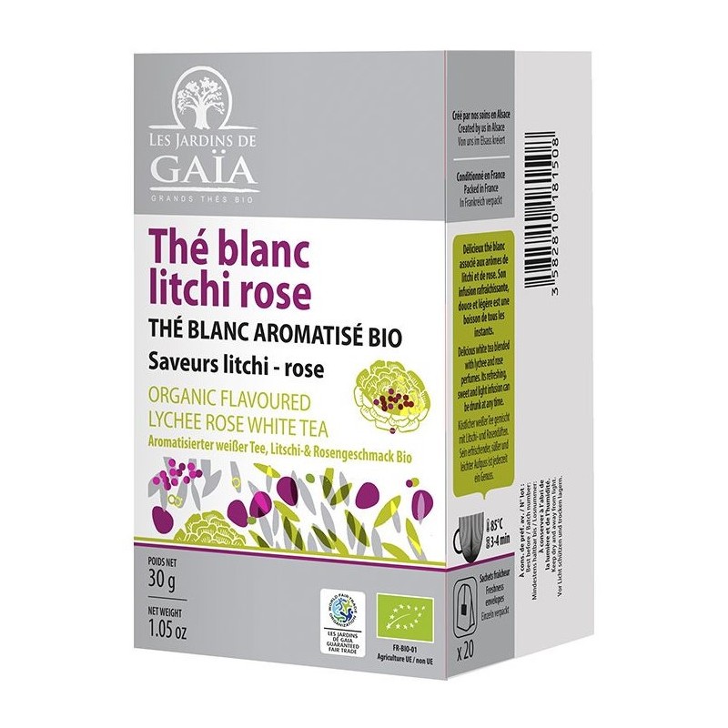 Thé Blanc Fleuri - Parfumé Rose Lotus bio & équitable