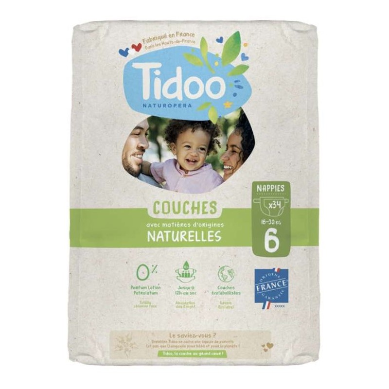 Couches écologiques Jumbo Pack (x38) - T6 (16 à 30 kg)