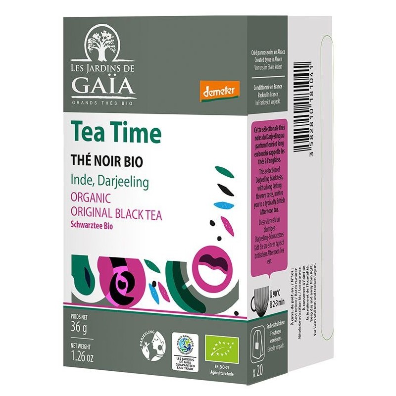 Tea Time - Thé Noir - Inde, Darjeeling bio & demeter & équitable