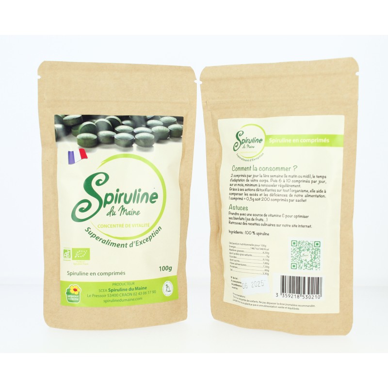 Spiruline crue solidaire en brindille