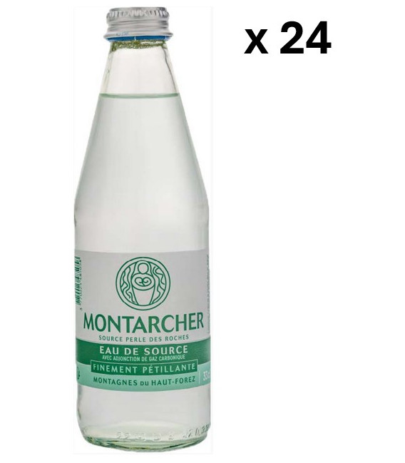L'eau de source de Montarcher, LOT de 24 x 33 cL - Eau pétillante