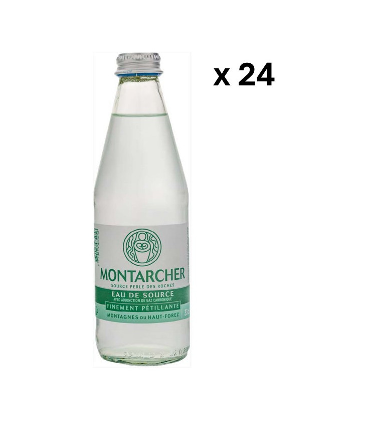 L'eau de source de Montarcher, LOT de 24 x 33 cL - Eau pétillante