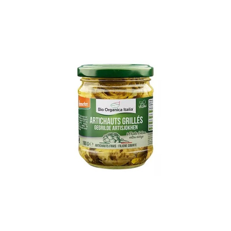 Petits coeurs d'artichauts "carciofotti" grillés à l'huile Bio et Vegan