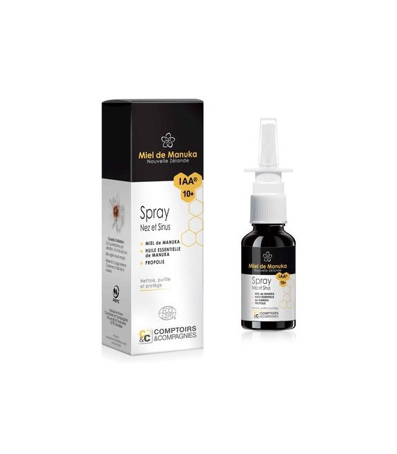 Spray nez et sinus certifié bio au miel de manuka IAA10+