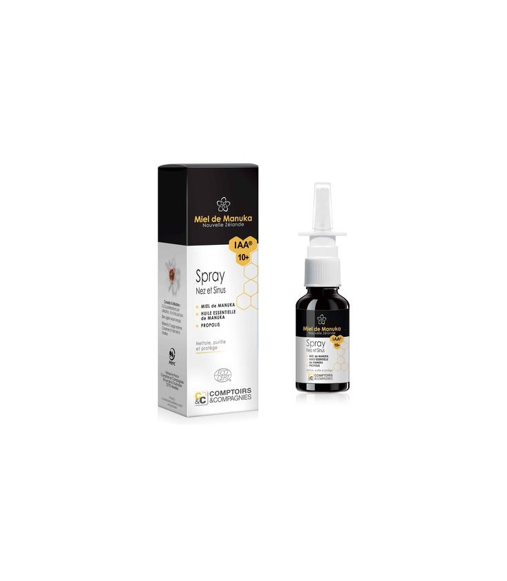 Spray nez et sinus certifié bio au miel de manuka IAA10+