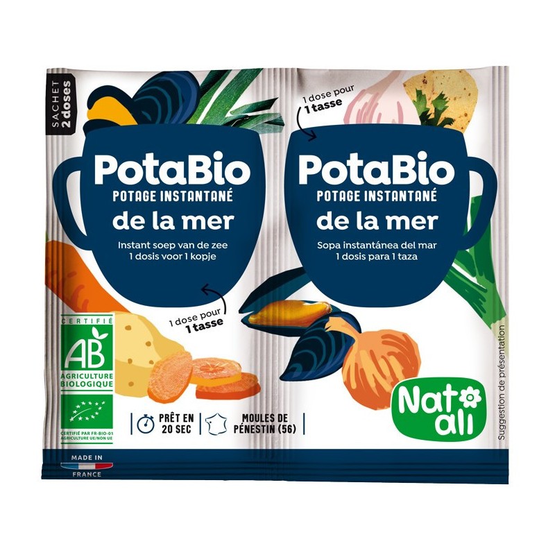 Potage instantané Potabio 5 légumes - Psyllium BIO