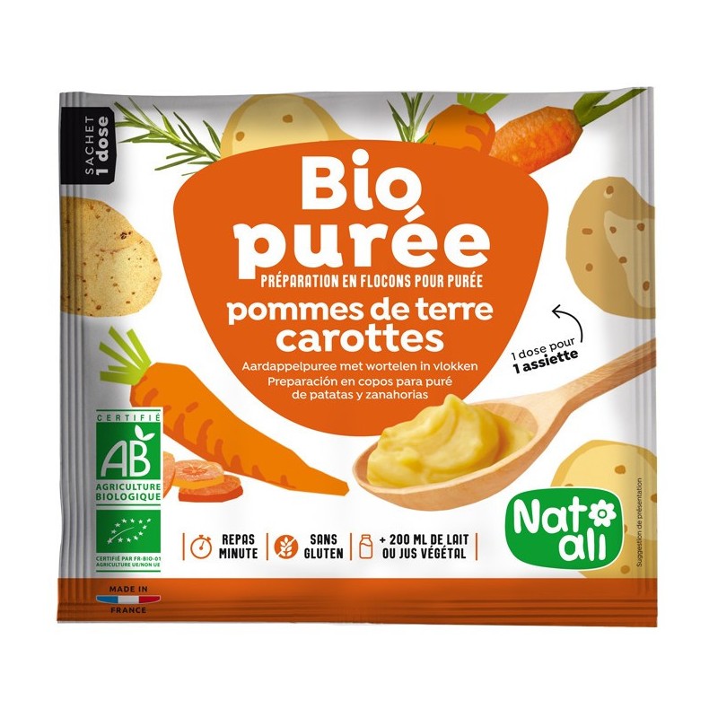 Purée Pommes de Terre - Carottes BIO