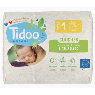 Couches avec matières d'origines naturelles - T1 (2 à 5 kg)