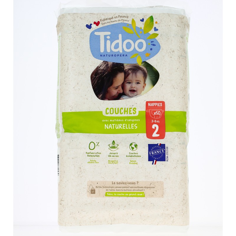 Couches avec matières d'origines naturelles - T4 (7 à 18 kg)