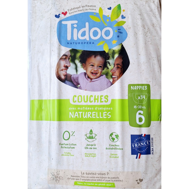 Couches avec matières d'origines naturelles - T4 (7 à 18 kg)