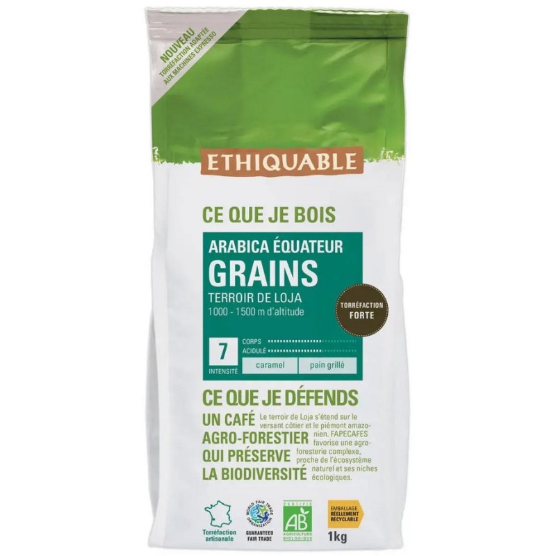 Café Équateur GRAINS bio & équitable (Terroir de Loja) 1 kg