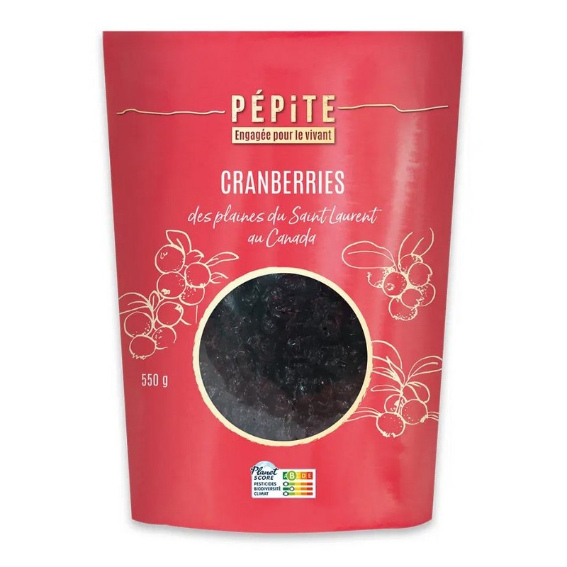 Cranberries séchées bio du Québec
