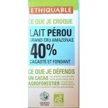 Mini tablette chocolat lait 40% bio & équitable