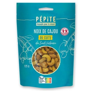 Noix de Cajou au Curry Source de PROTEINES bio et équitable