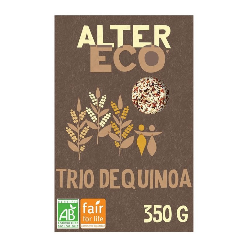 Trio de quinoa blond rouge noir bio & équitable