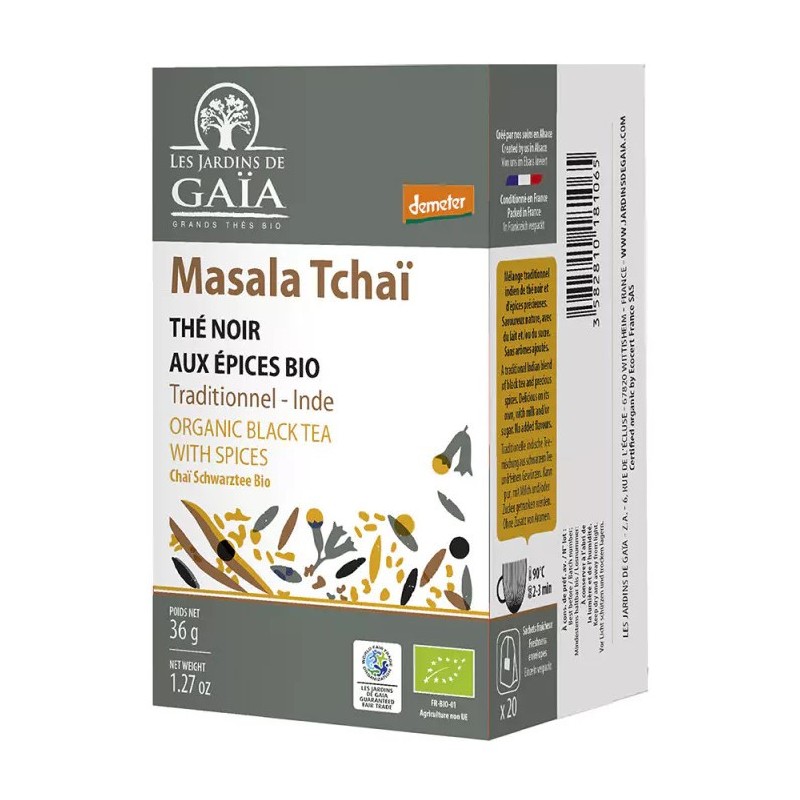 Masala Tchaï - Thé noir aux Épices - Inde bio & demeter & équitable