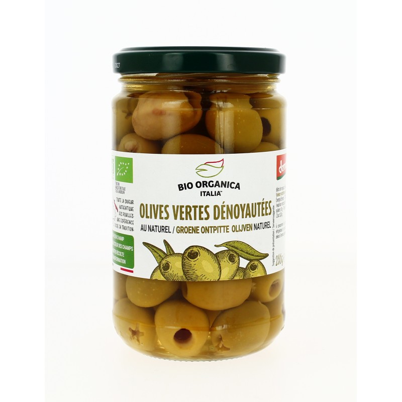 Olives vertes dénoyautées Bio