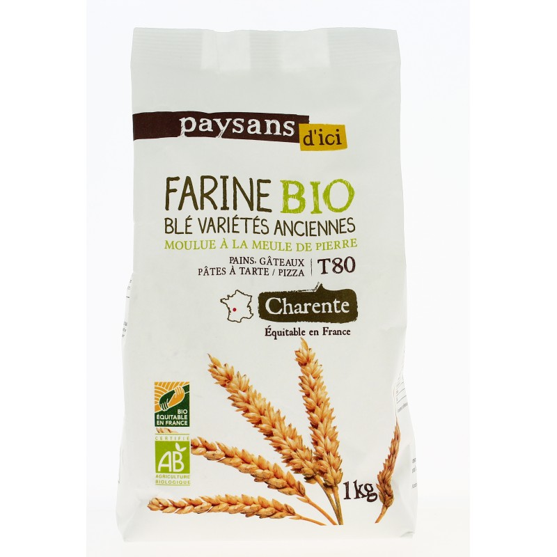 Farine de Blé Variété Ancienne T80 bio & équitable
