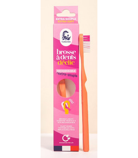 Brosse à dents écologique ayant une tête tête rechargeable SOUPLE