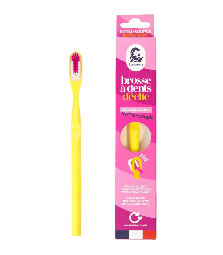 Brosse à dents écologique ayant une tête tête rechargeable SOUPLE