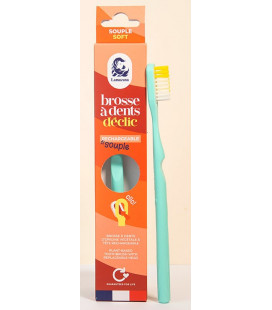 Brosse à dents écologique ayant une tête tête rechargeable SOUPLE