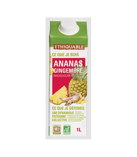 PROMO - Pur Jus Ananas Gingembre bio et équitable