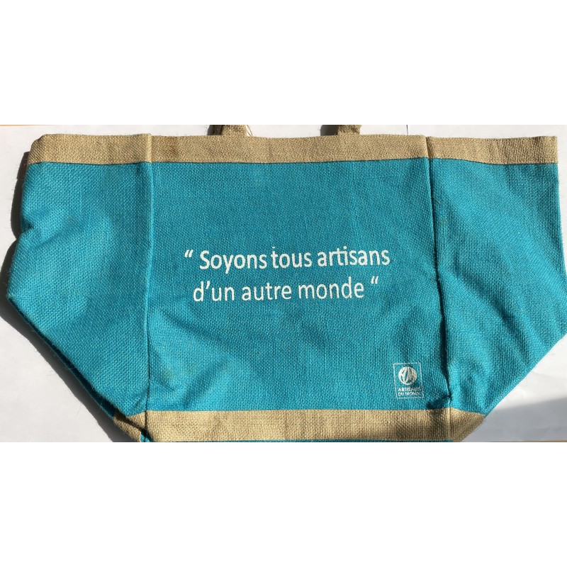 Grand sac cabas en toile de jute