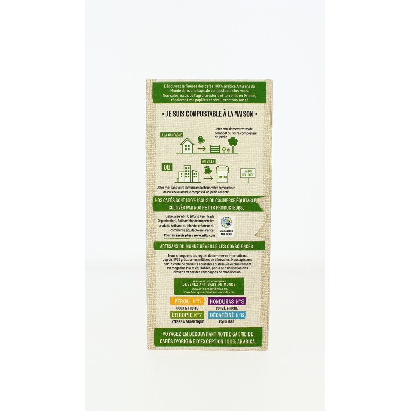 Capsules Café 100% Arabica home compost Pérou n°5