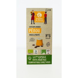 Capsules Café 100% Arabica home compost Pérou n°5